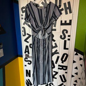 Front Tie Cutout Dress